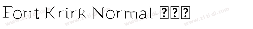 Font Krirk Normal字体转换